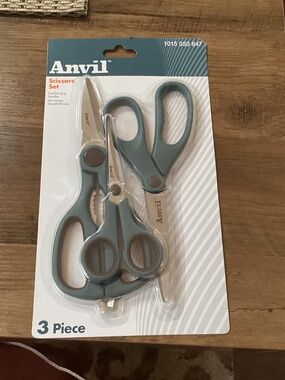 Anvil 3-Piece Scissors Set New/Sealed
